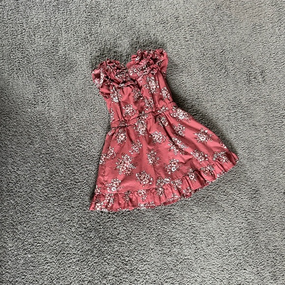 Jack and Janie (2T) Floral Ruffle Kids Dress - Pink - Picture 2 of 3